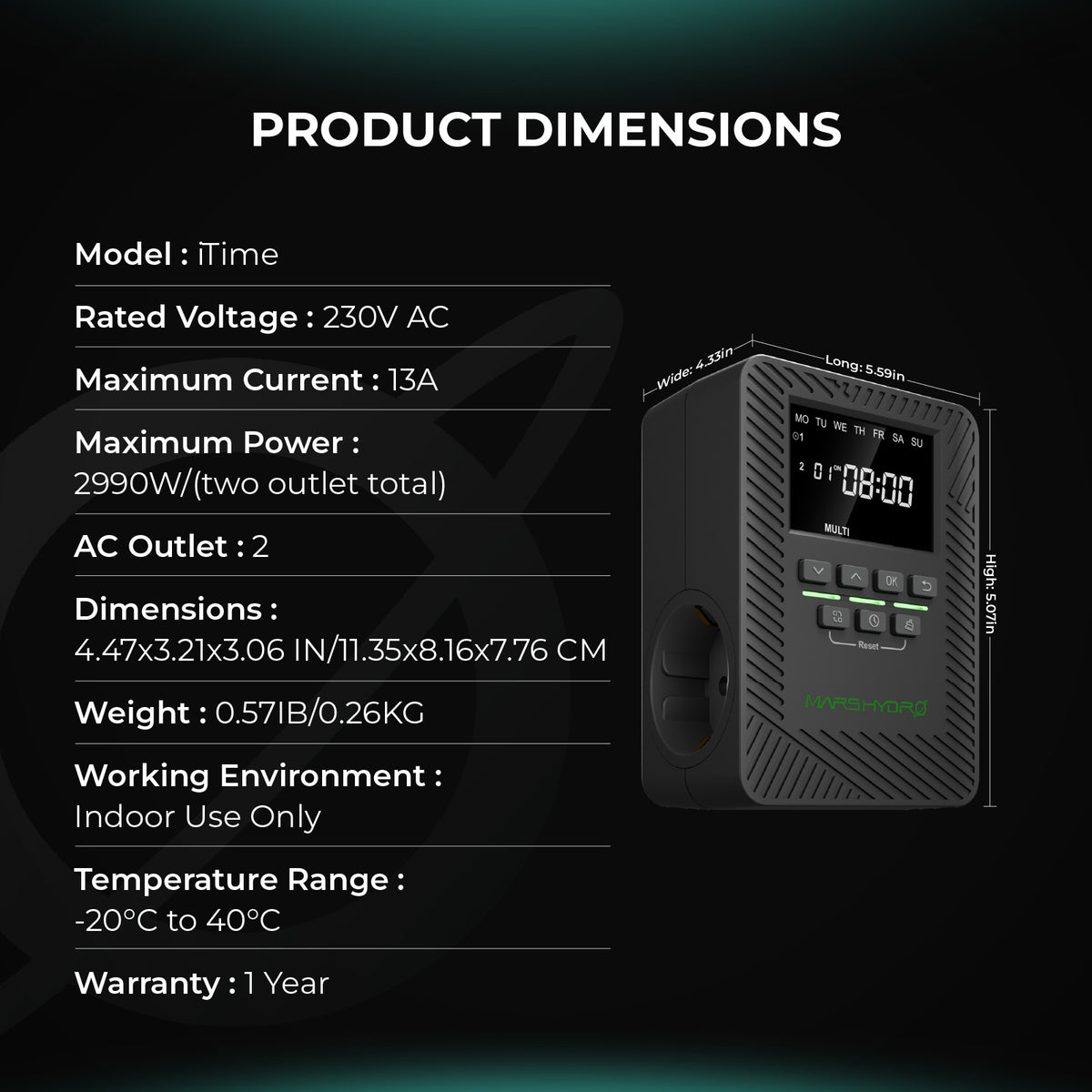 Mars Hydro iTime 2-in-1 Smart Timer