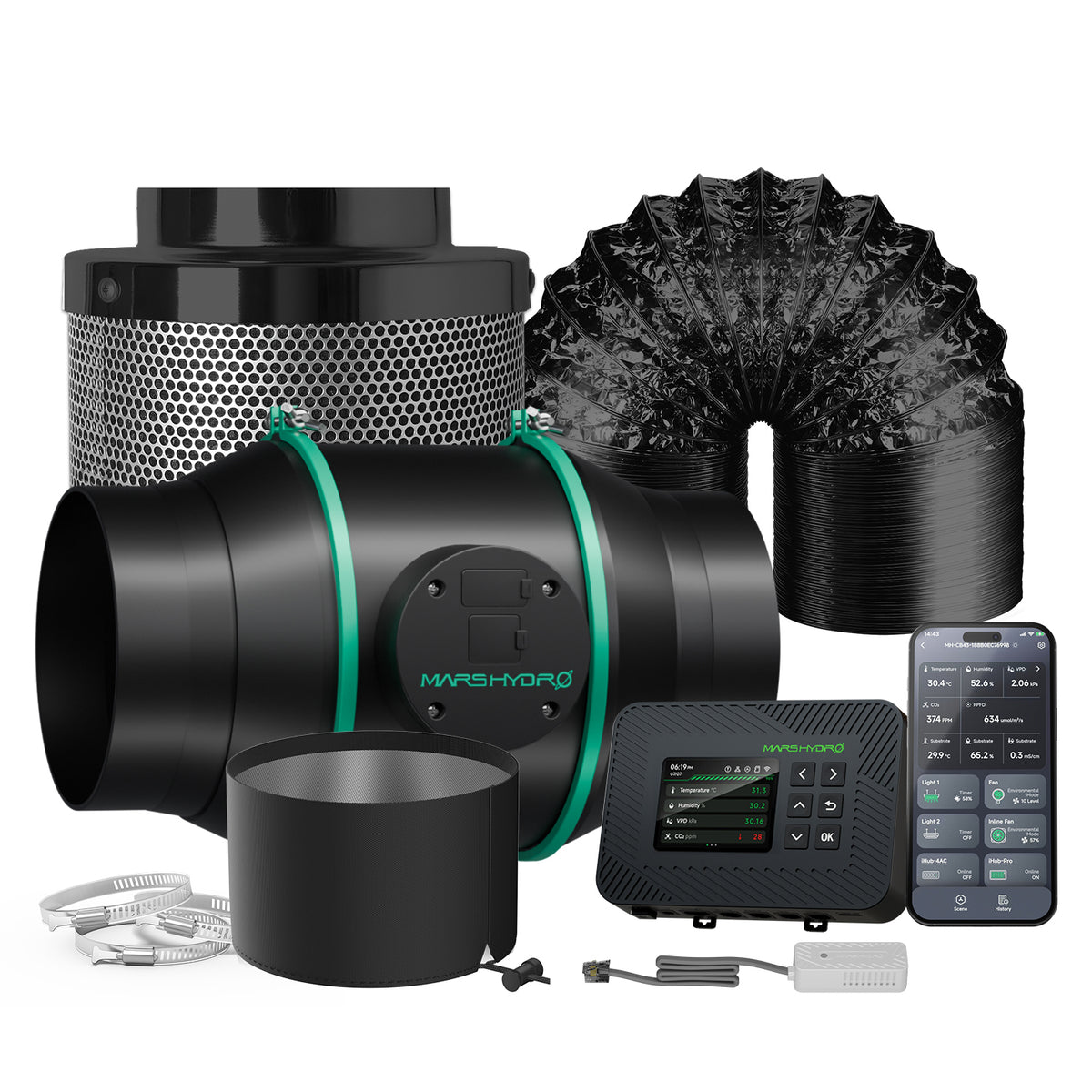 Mars Hydro iFresh 6-inch Ventilatieset + iControl